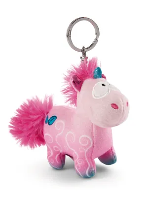 Produktbild von Einhorn Schlüsselanhänger Blumen 10cm Mitternacht