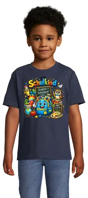 Produktbild von Kinder T-Shirt Schulkind Einschulung Schule Kurzarm Motiv Druck