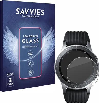 Produktbild von 3x Savvies Schutzglas für Samsung Galaxy Watch (46 mm) Displayschutz 9H Glas klar transparent