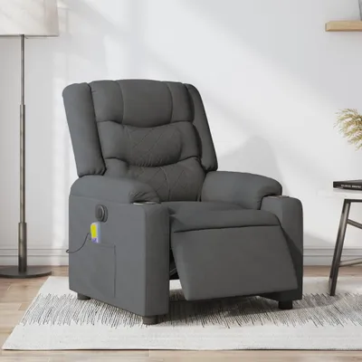 Produktbild von CLORIS Massagesessel Elektrisch - Dunkelgrau Stoff - Fernsehsesel LL0000256929