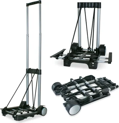 Image de PREMIUM Transport Trolley Diable porte-bagages 30 kg Poignée télescopique Sangle de serrage