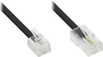 Produktbild von DSL Modem Kabel RJ11 / RJ45, schwarz, 6m, Good Connections®