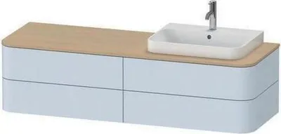 Produktbild von Duravit Happy D.2 Plus Konsolenwaschtischunterbau wandhängend, 1600x550 mm, 4 Schubkästen, für Möbelwaschtisch Position rechts, HP4963R8484