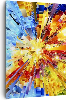 Produktbild von Bild auf Leinwand - Leinwandbild - Einteilig - Abstraktion modern - 70x100cm - Wand Bild - Wanddeko - Wandbilder - Leinwanddruck - Wanddekoration - Leinwand bilder - Wandbild - PA70x100-3982