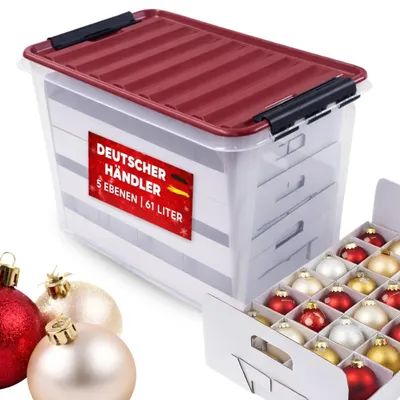 Productafbeelding van Kerstballenbox met Deksel voor 61 Liter