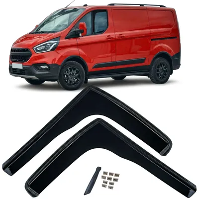 Für Ford Transit Custom 2012-2023 Windabweiser Regenabweiser Windschutz Schwarz in der Farbe Schwarz von Carparts-Online GmbH