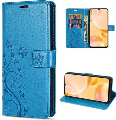 Produktbild von Hülle für ZTE Blade A55 – Klapphülle aus Kunstleder mit Kartenfach und Standfunktion Blau