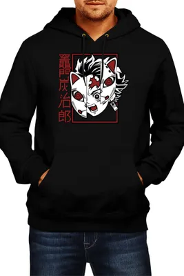 Immagine prodotto di Felpa con cappuccio da uomo Japan Anime Manga Comics Demon Anime Slayer Tanjiro Tonos, Man 2XL , Noir