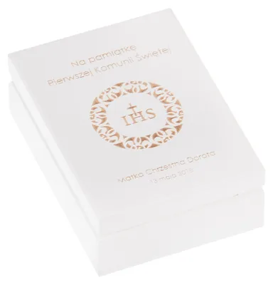Produktbild von Bartu Alma Kommunionsschatulle mit Gravur für Rosenkranz