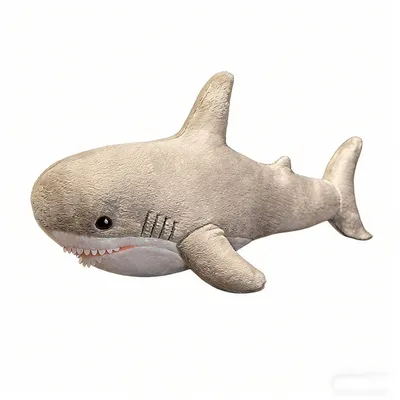 Produktbild von Plüsch Hai Kuscheltier 60 cm – Grauer Kawaii-Hai- Weiches Stofftier
