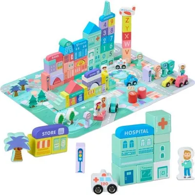 Produktbild von Holzbaustein-Set City