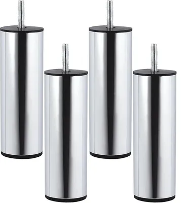 Produktbild von Möbelfüße - Set mit 4 Stück - Durchmesser 50 mm - Höhe 150 mm - Chrom