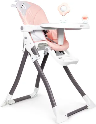 Obrázok produktu pre Detská jedálenská stolička ružová skladacia ECOTOYS