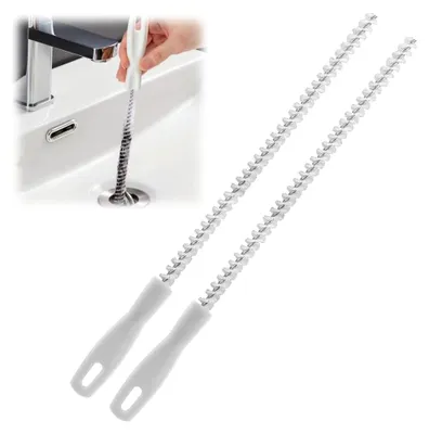 Produktbild von 2 Stück Reinigungsbürsten für Abwasserkanäle Flexible Abflussreinigungsbürste Rohrreiniger Haare Entferner Drain Reinigungsbürste für Küchen,Badezimmer,Entfernen Langer Haare