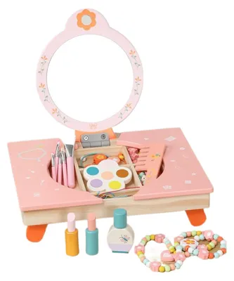 Imagen del producto de Mesa de maquillaje de madera con espejo para niños