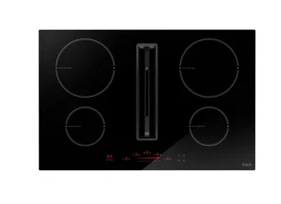 Produktbild von htech HTX94900 EG083900 Induktionskochfeld 80 cm mit integriertem Dunstabzug, Boost Funktion, A+