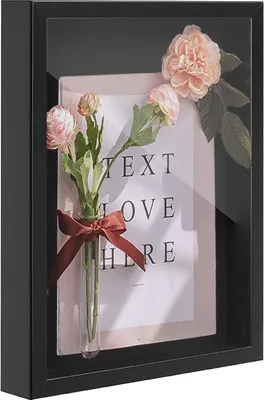 Produktbild von Fotorahmen in 3D - Box Frame - Fotorahmen - 3,5 cm tief - MDF - 30x40cm - Schwarz