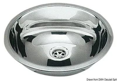 Produktbild von Rundspüle Edelstahl Spiegelpoliert 387 mm - Osculati 50.186.85