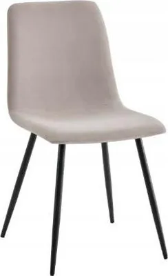 Zdjęcie produktu dla Krzesło welurowe tapicerowane taupe NOVA do jadalni do kuchni salonu