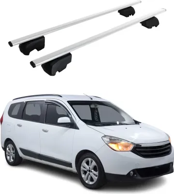 Obrázok produktu pre Priečne strešné nosiče pre Dacia Lodgy 2012–2023, strieborné, s certifikátom ABE