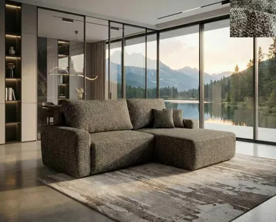 Produktbild von NORDELO Ecksofa SAVONA mit DL-Schlaffunktion, Bettkasten und HAGA 43 Stoff, komfortable Wohnlandschaft 260 x 170 cm