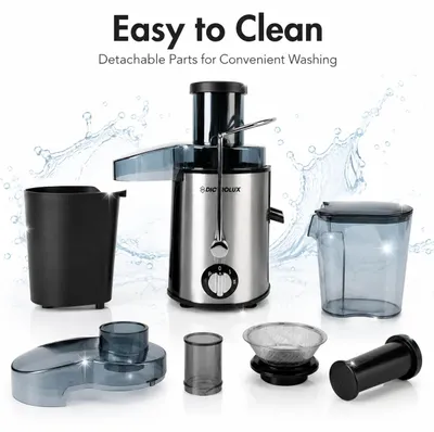 Image de Extracteur de jus - Extracteur de jus centrifuge électrique - 500 W - 2 vitesses - 1500 ml - Pour fruits et légumes - 240 V