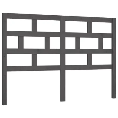 Obrázok produktu pre vidaXL Čelo postele sivé 126x4x100 cm Masívne borovicové drevo
