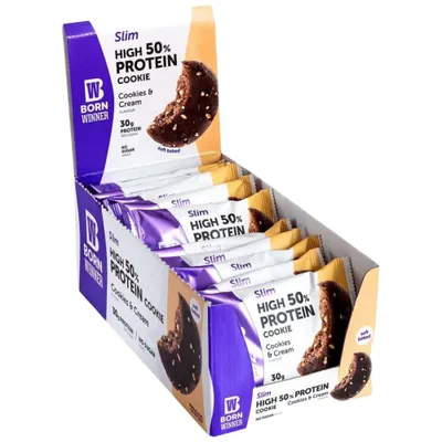 Produktbild von Born Winner | Slim 50% High Protein Cookie Biscuits with cream