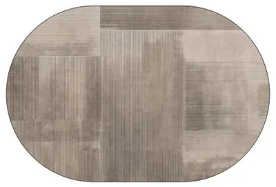 Zdjęcie produktu dla Przewiewny, owalny dywan podłogowy, brązowy, 200x300 cm