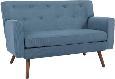 Produktbild von CLP Sofa Kioni Cordbezug 2-Sitzer komfortabel gepolstert bis 240 kg belastbar blau
