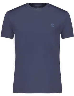 Produktbild von Herren Slim Fit T-Shirt Blau mit Stickerei und Rundhalsausschnitt