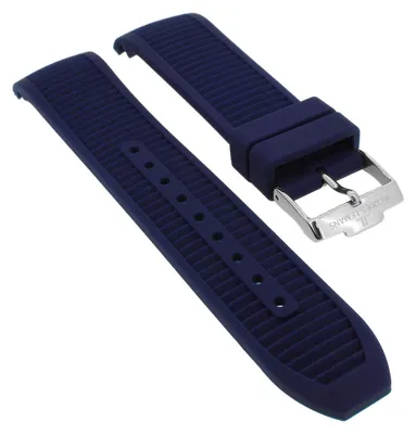 Produktbild von Jacques Lemans Liverpool | Uhrenarmband 22mm Kautschuk blau | 1-1799