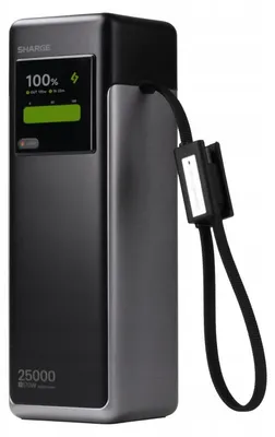Zdjęcie produktu dla Sharge HyperTower X6 Gray 25000mAh 170W PowerBank PD/QC Szybkie Ładowanie