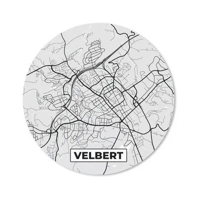 Produktbild von MuchoWow® Mauspad Mousepad Deutschland - Karte - Velbert - Stadtplan 50x50 cm - Mousepads - Maus Mat - Pad - Mausunterlage - Vinyl