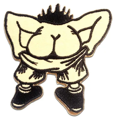 Produktbild von Kiss My Ass Biker - Aufnäher, Bügelbild, Aufbügler, Applikationen, Patches, Flicken, Zum Aufbügeln, Größe: 7.3 x 7.5 cm