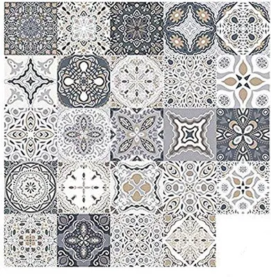 Image de Murs de chambre modernes, lot de 24 éléments décoratifs de 15 x 15 cm