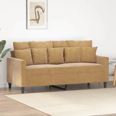 Produktbild von CLORIS 2-Sitzer-Sofa Braun 140 cm Samt, 23,35 kg