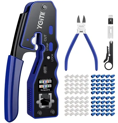 Zdjęcie produktu dla Zestaw narzędzi do zaciskania złączek RJ45 - do kabli CAT5/CAT5A/CAT6