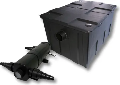 Produktbild von Kompletná sada Wiltec: CBF-550 rybníkový filter do 60000 l ako prietokový filter, CUV-224 rybníkový odlučovač UVC s výkonom 24 W UV-C