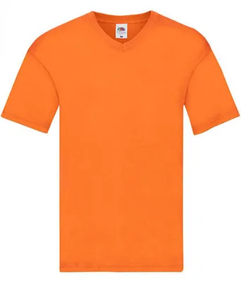 Produktbild von Fruit of the Loom 61-426-0 | Herren Original V-Neck T - Farbe: Orange - Größe: M