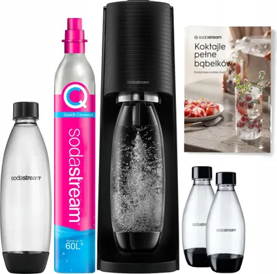 Zdjęcie produktu dla SodaStream TERRA, Czarny, Przycisk, 133 mm, 195 mm, 428 mm, Pudełko