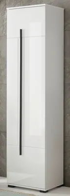 Produktbild von Badezimmer Hochschrank "Design-D" in weiß Hochglanz Badschrank 45 x 200 cm