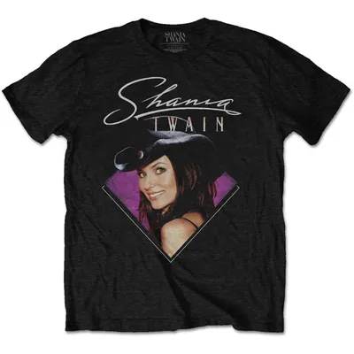 Obrázek produktu pro Shania Twain Purple Photo Tričko s krátkým rukávem Black XL