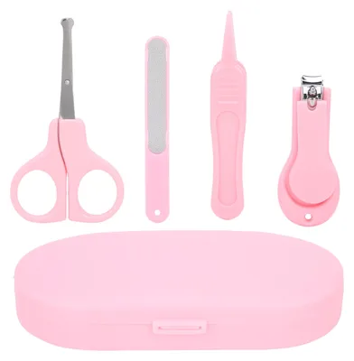 Produktbild von 4-teiliges Nagelpflegeset für Neugeborene, Nagelknipser, Pinzette, Maniküre-Set für Kleinkinder