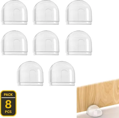 Produktbild von Transparente Silikon-Türstopper - Set von 8 - diskret und langlebig