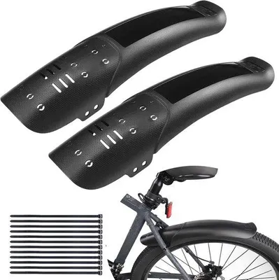 Produktbild von Ibenzoa® Schutzblech-Set für Vor- und Hinterrad – Universal 20–29 Zoll, robuster Kunststoff, Schnellspannklemme, für MTB & Rennrad