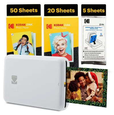 Produktbild von Kodak Step Instant Smartphone Photo Printer - 75 Sheets Bundle - Portable Mini C