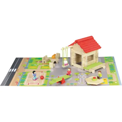 Produktbild von Jeujura 77 Teile Holzbaukasten Kinderzimmer