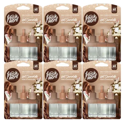 Produktbild von Fresh & More Nachfüllflakons 6x 20ml - Kompatibel mit 3Volution, Hot Chocolate
