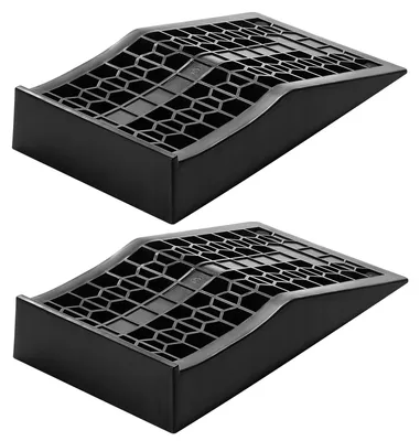 Imagen del producto de VEVOR Rampas para Coche, Portátiles y Planas, para Mantenimiento de Garajes, Cambio de Aceite y Reparación de Camiones, Capacidad de Carga 2268 kg, Ayuda para Carga, 443 x 249 x 83 mm, 2 uds